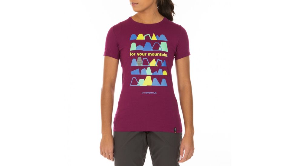 La Sportiva For Your Mountain T-Shirt - Women's, Plum, Extra Small I77-501501-XS