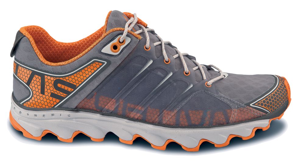 La Sportiva Helios Trail Running Shoe - Men's-Grey/Orange-10.7 US / 44 EU