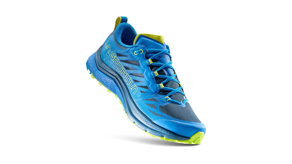 La Sportiva Jackal II Running Shoes - Mens, Electric Blue/Lime Punch, 43.5, 56J-634729-43.5
