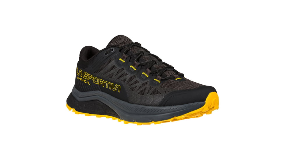 La Sportiva Karacal Running Shoes - Mens, Black/Yellow, 45.5, Medium, 46U-999100-45.5