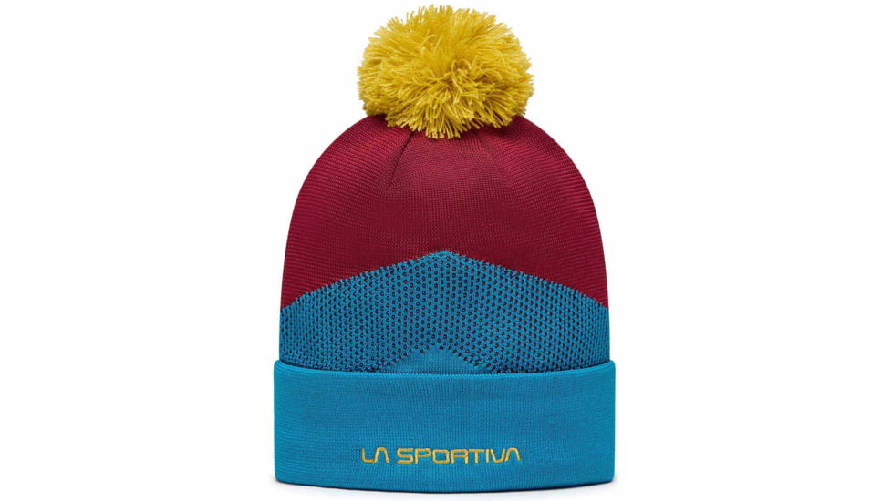 La Sportiva Knitty Beanie, Crystal/Sangria, Large, Y58-635320-L