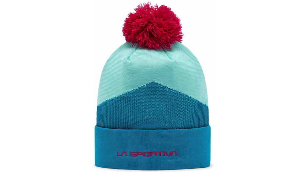 La Sportiva Knitty Beanie, Crystal/Turquoise, Small, Y58-635616-S