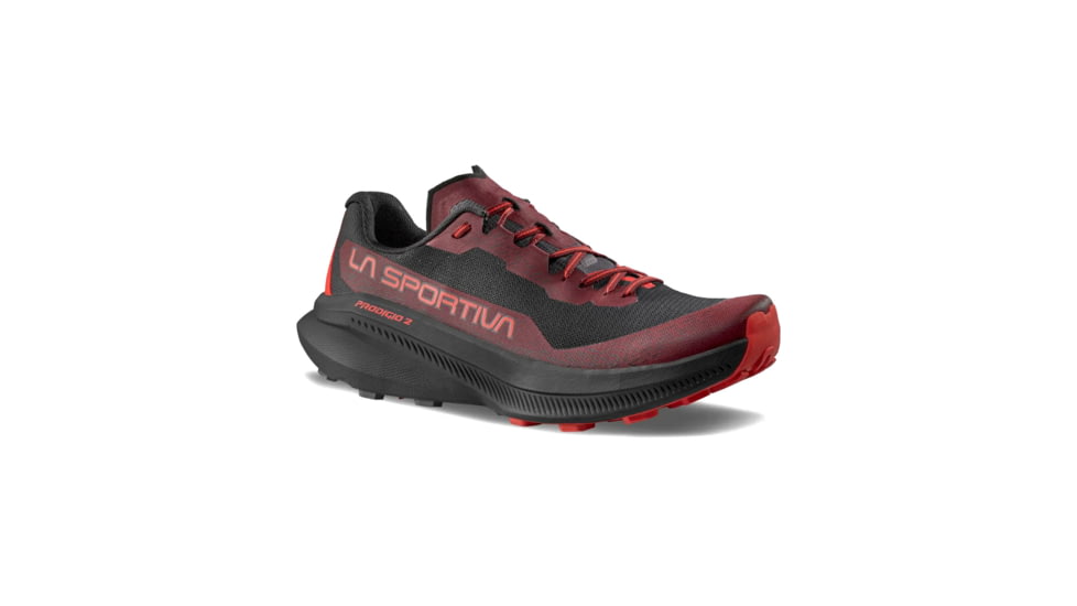La Sportiva Prodigio 2 Road Running Shoes - Men's, Onyx/Mountain Red, 42.5US, ZFRS106-G19R24-42.5