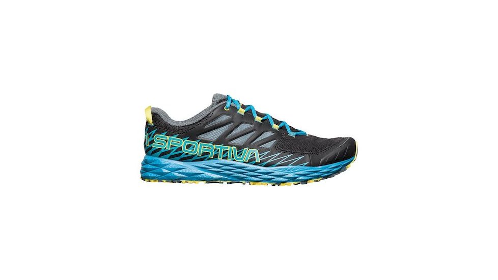 La Sportiva Lycan Mountain Running Shoe - Mens, Black/Tropic Blue, 44 Euro, 36K-999614-44