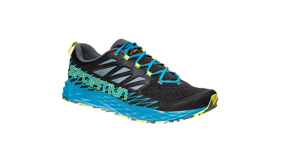 La Sportiva Lycan Trail Running Shoe - Mens, Black/Tropic Blue, 44.5, 36K-999614-44.5