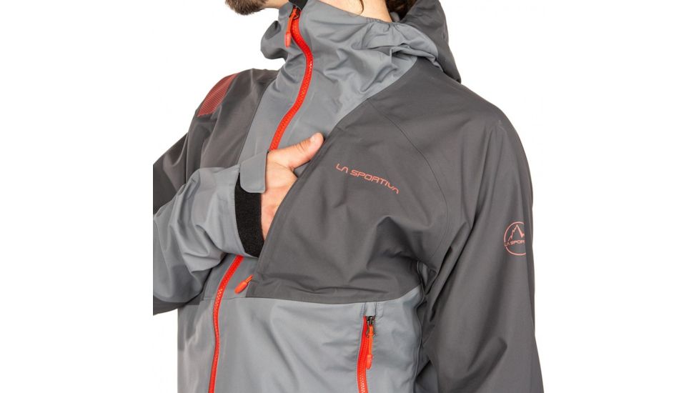 La Sportiva Mars Jacket - Mens, Carbon/Poppy, Small, L02-900311-S