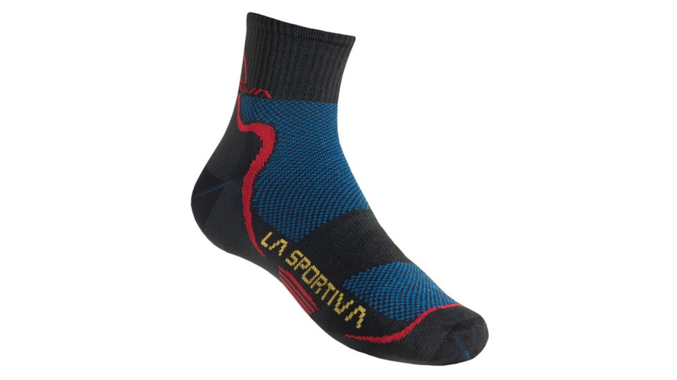 La Sportiva Mid Distance Socks, Black/Red, Small 29T-BkRd-S