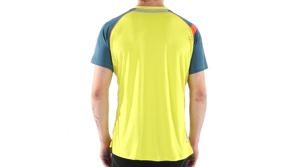 La Sportiva Motion T-Shirt - Mens, Sulphur/Ocean, XL, J50-SulphurOcean-XL