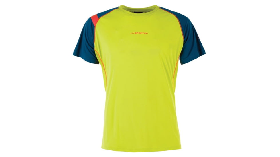 La Sportiva Motion T-Shirt - Mens, Sulphur/Ocean, XL, J50-SulphurOcean-XL