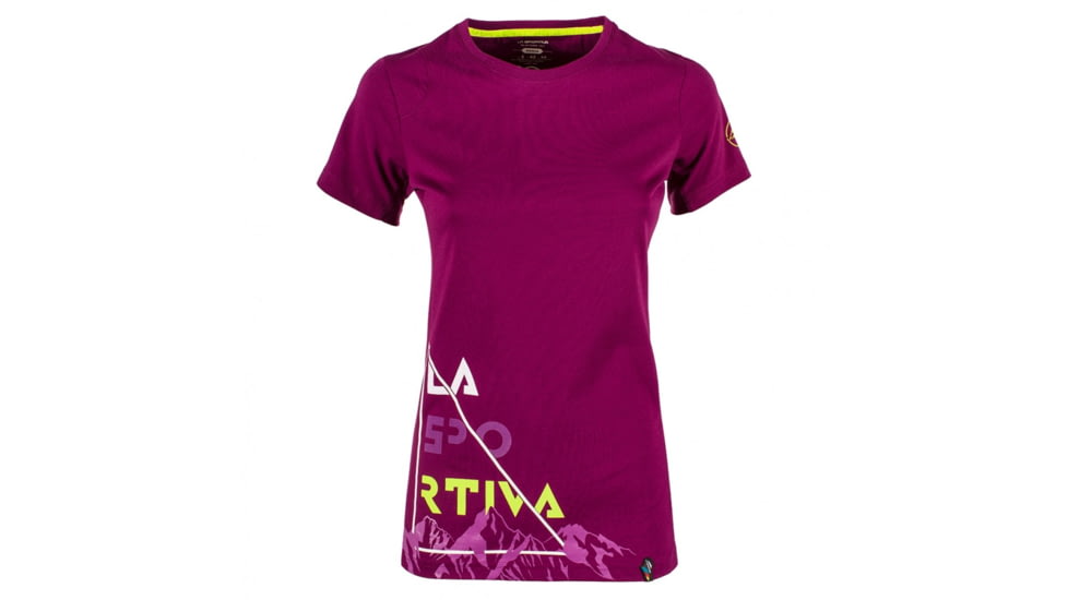 La Sportiva Mountain Is Home T-Shirt - Women's, Plum, Small I79-501501-S
