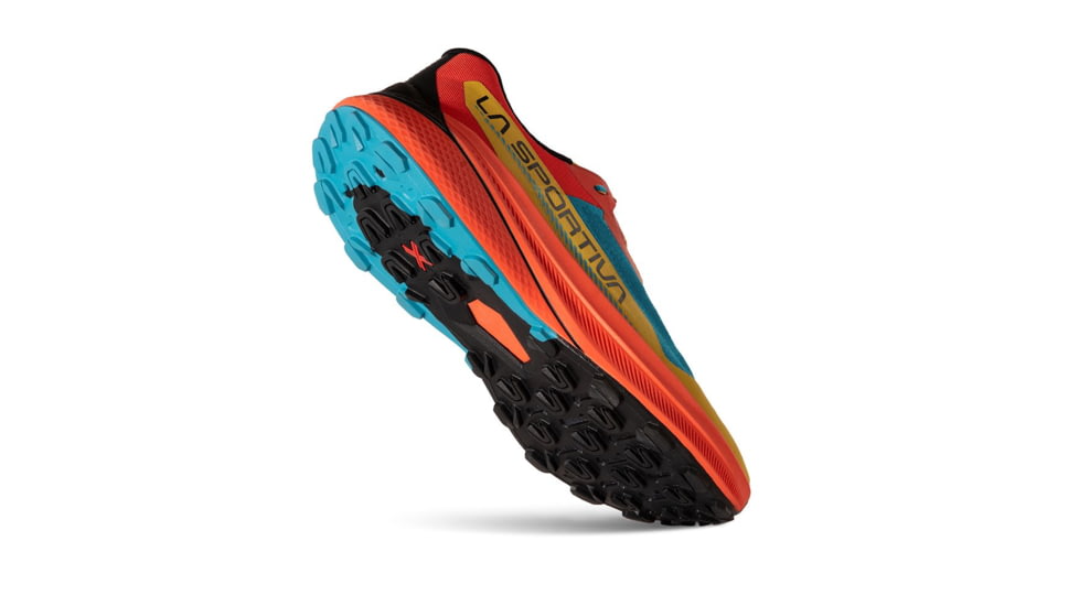 La Sportiva Prodigio Running Shoes - Mens, Tropic Blue/Cherry Tomato, 38, 56Q-614322-38