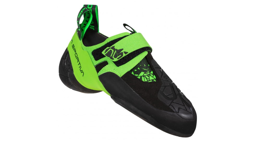 La Sportiva Skwama Vegan Climbing Shoes - Mens, Black/Flash Green, 36.5, ZFCS032-K00E24-36.5