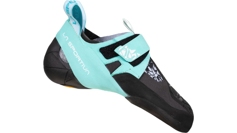 La Sportiva Skwama Vegan Climbing Shoes - Women's, Carbon/Turquoise, 33.5, ZFCS033-G00B16-33.5