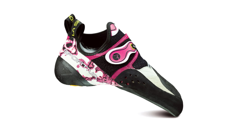 La Sportiva Solution Climbing Shoe  - Women's, White/Pink, 34.5 10J-WP-34.5
