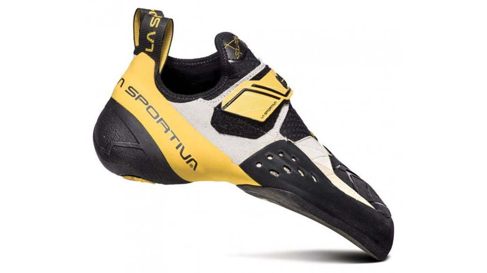 La Sportiva Solution Climbing Shoes - Men's, White/Yellow, 38.5, Medium, 20G-000100-38.5