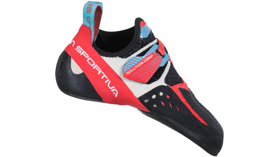La Sportiva Solution Comp Climbing Shoes - Women's, Hibiscus/Malibu Blue, 36.5, Medium, 30A-402602-36.5