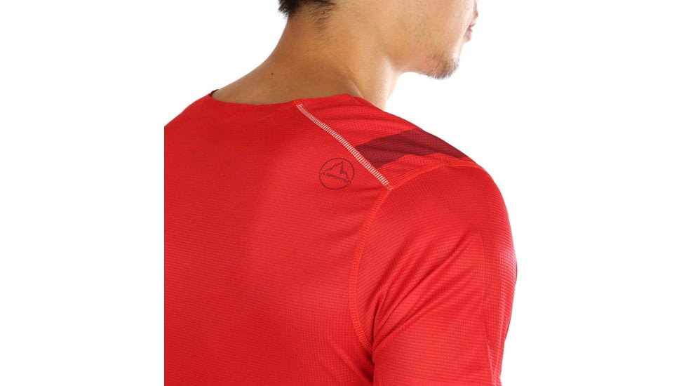 La Sportiva Stream T-Shirt - Mens, Poppy/Chili, Extra Large, P10-311309-XL