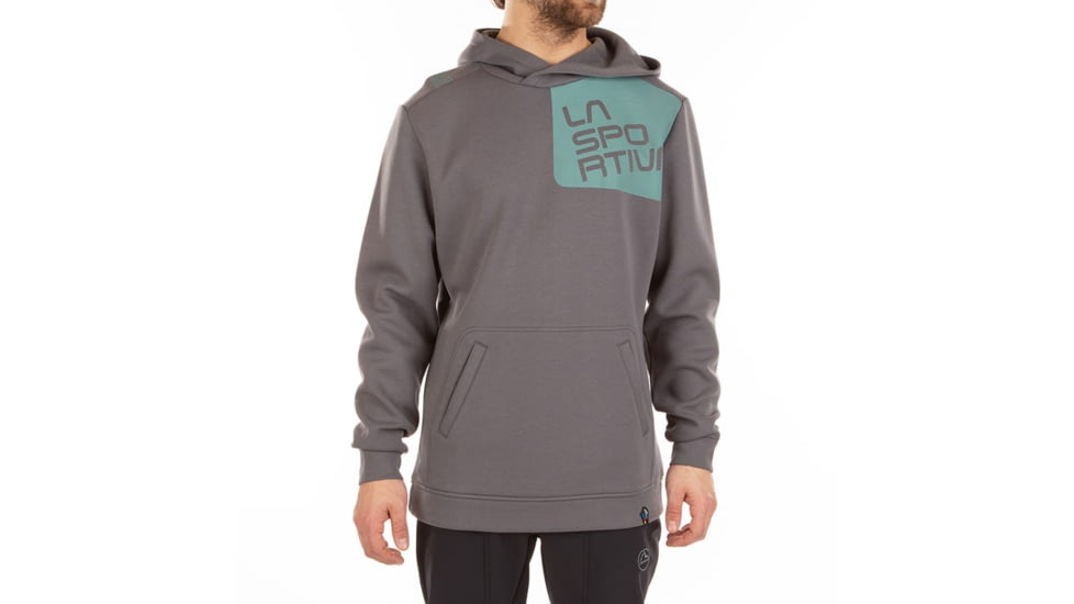 La Sportiva Stride Hoody - Mens, Grey/Pine, Small, P04-901714-S