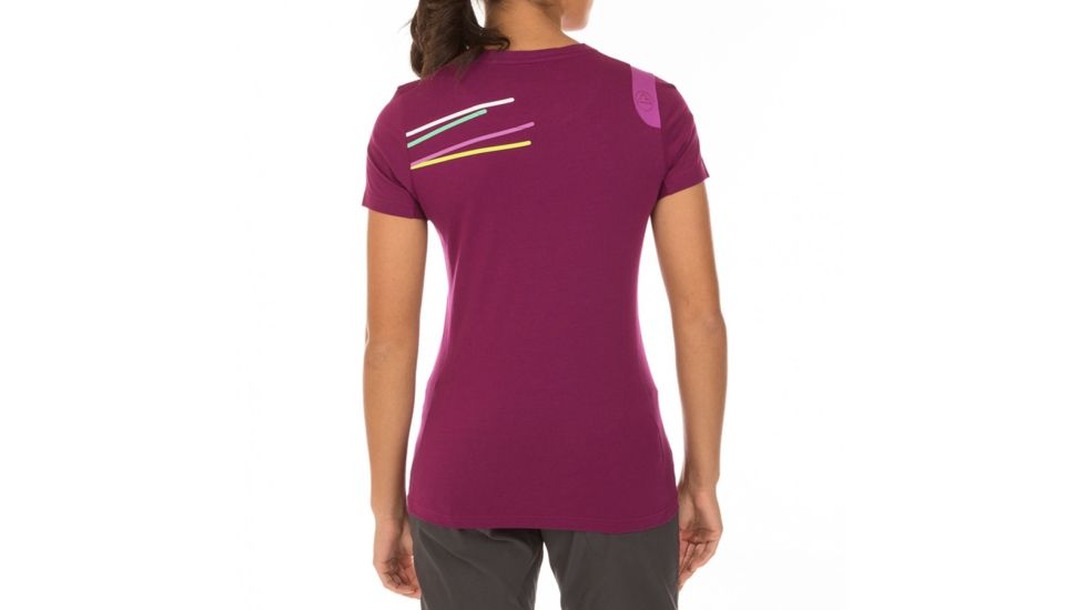La Sportiva Stripe 2.0 T-Shirt - Women's, Plum, Small I50-501501-S