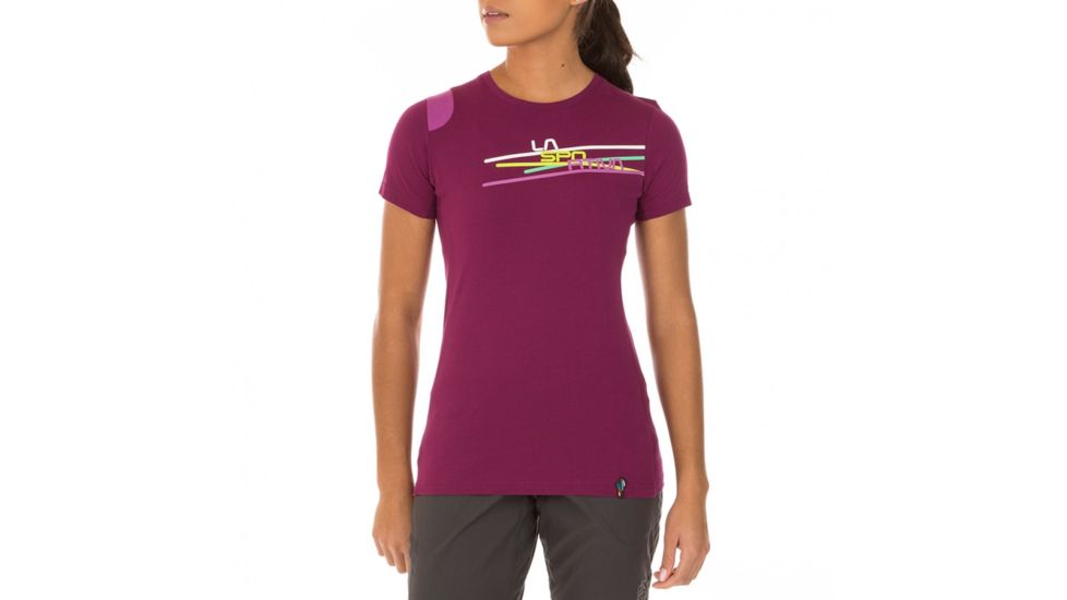 La Sportiva Stripe 2.0 T-Shirt - Women's, Plum, Small I50-501501-S