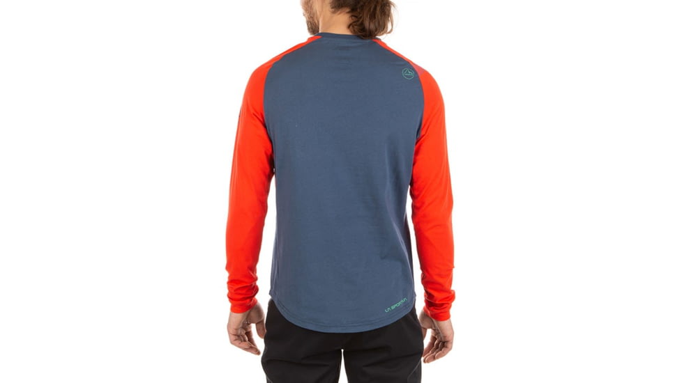 La Sportiva Stripe Evo Long Sleeve - Mens, Opal/Poppy, Extra Large, N38-618311-XL