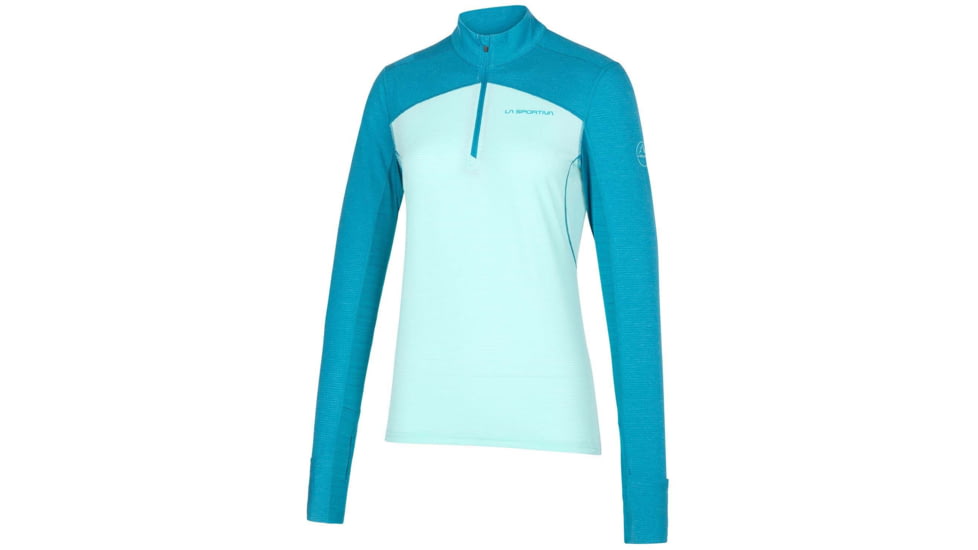 La Sportiva Swift Long Sleeve - Womens, Turquoise/Crystal, Small, Q19-616635-S
