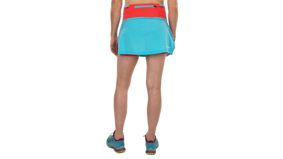 La Sportiva Swift Ultra Skirt 5in - Womens, Malibu Blue/Hibiscus, Extra Large, Q26-602402-XL
