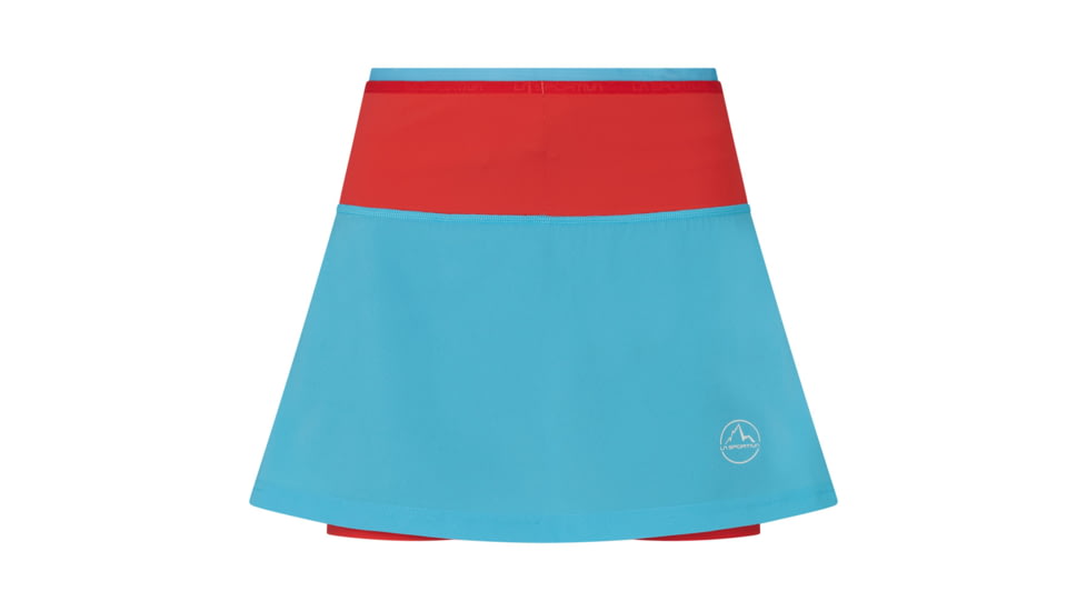 La Sportiva Swift Ultra Skirt 5in - Womens, Malibu Blue/Hibiscus, Extra Large, Q26-602402-XL