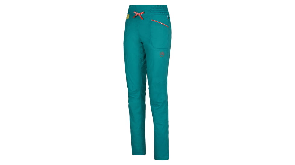 La Sportiva Temple Pant - Womens, Lagoon/Green Banana, Small, O61-638728-S