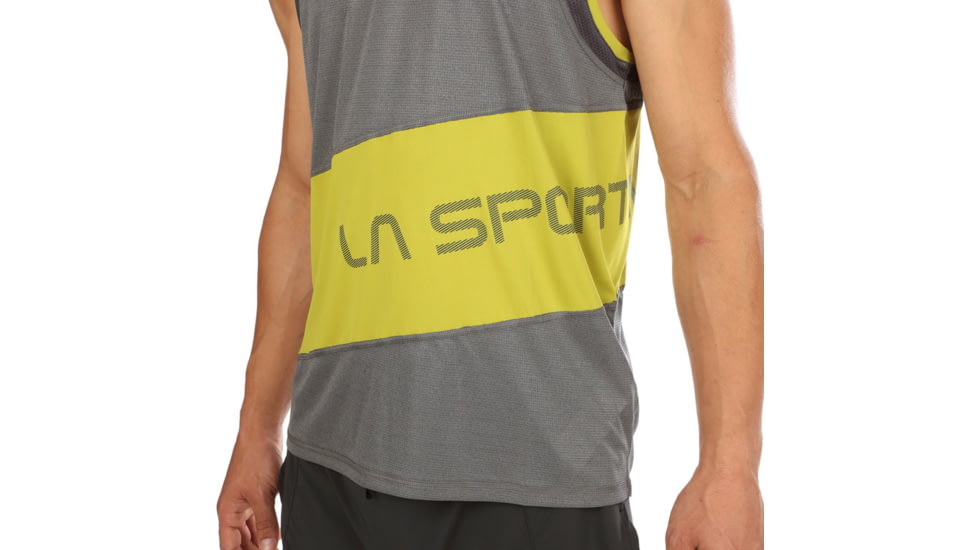La Sportiva Track Tank - Men's, Carbon/Kiwi, Large, P03-900713-L