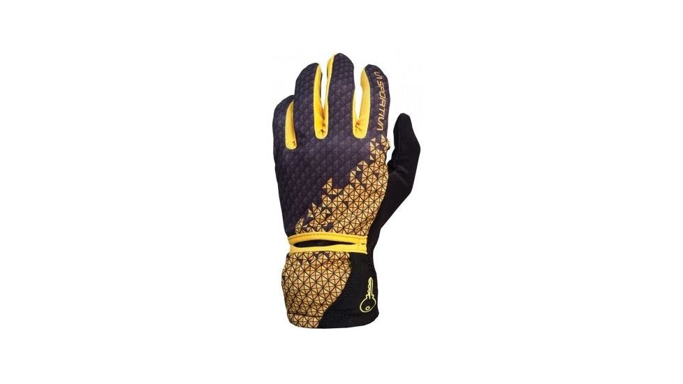 La Sportiva Trail Gloves - Mens, Black/Yellow, Extra Large, X54-999100-XL