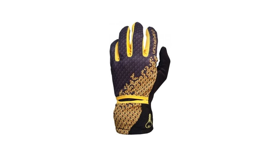 La Sportiva Trail Gloves - Mens-Black/Yellow-Small