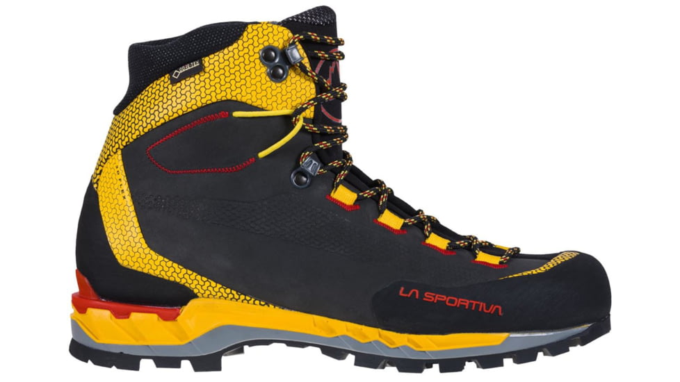 La Sportiva Trango Tech Leather GTX Mountaineering Shoes - Men's, Black/Yellow, 43, Medium, 21S-999100-43