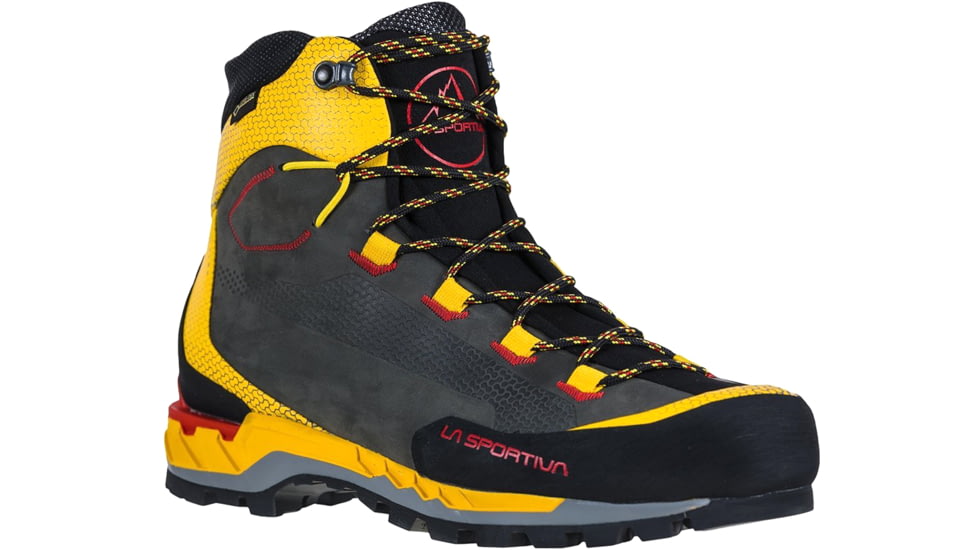 La Sportiva Trango Tech Leather GTX Mountaineering Shoes - Mens, Black/Yellow, 45.5, Medium, 21S-999100-45.5
