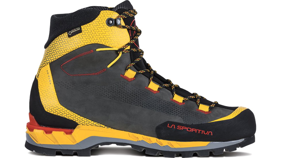 La Sportiva Trango Tech Leather GTX Mountaineering Shoes - Mens, Black/Yellow, 45.5, Medium, 21S-999100-45.5