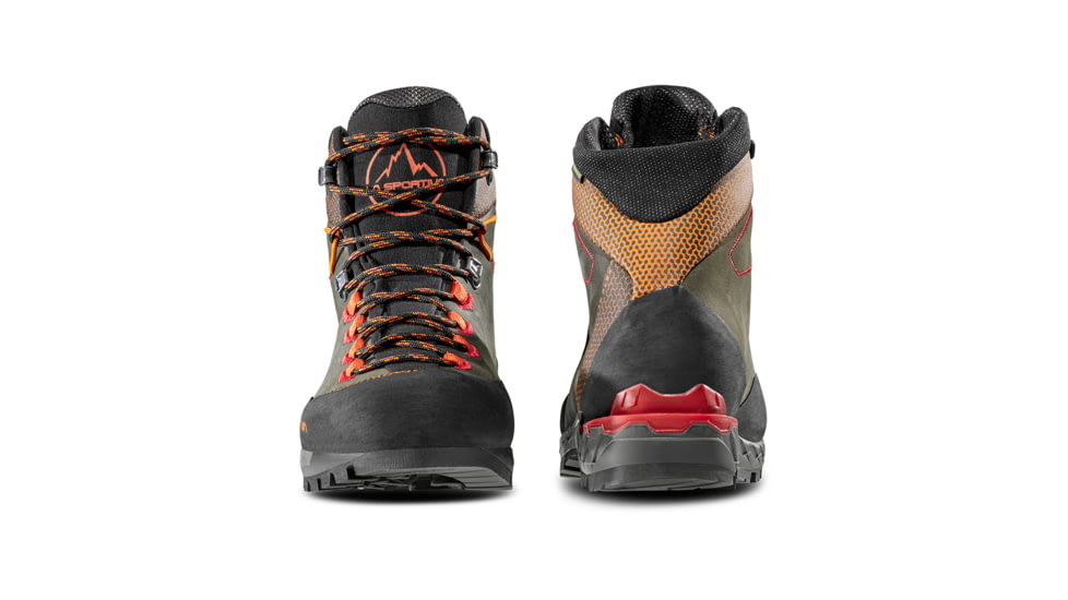 La Sportiva Trango Tech Leather GTX Mountaineering Shoes - Mens, Carbon/Hawaiian Sun, 46.5, 21S-900208-46.5