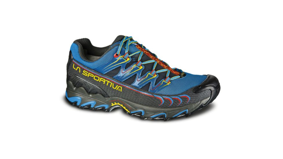 La Sportiva Ultra Raptor GTX Trail Running Shoe - Mens-Blue/Red-Medium-39.5