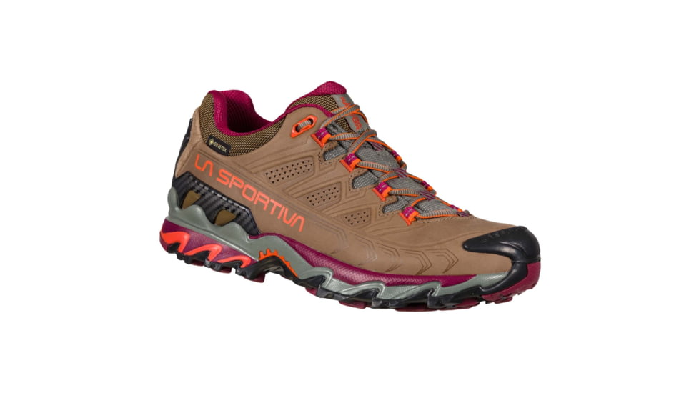 La Sportiva Ultra Raptor II Leather GTX Hiking Shoes - Womens, Taupe/Red Plum W, 37, 34I-801502W-37