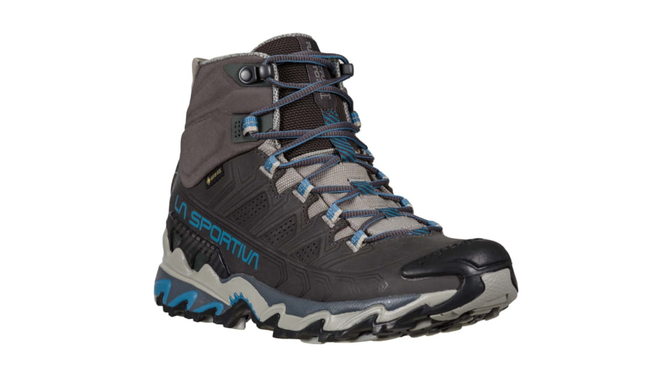 La Sportiva Ultra Raptor II Mid Leather GTX Hiking Shoes - Women's, Carbon/Atlantic W, 37.5, 34M-900630W-37.5
