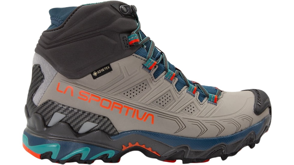 USED, La Sportiva Ultra Raptor II Mid Leather GTX Boots - Women's, Grey/Cherry Tomato, 39.5, ZFHS097-G01R22-39.5