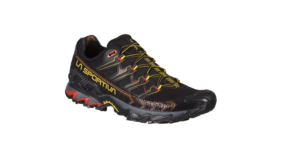 La Sportiva Ultra Raptor II Running Shoes - Men's, Black/Yellow, 10, 46N-999100W-43