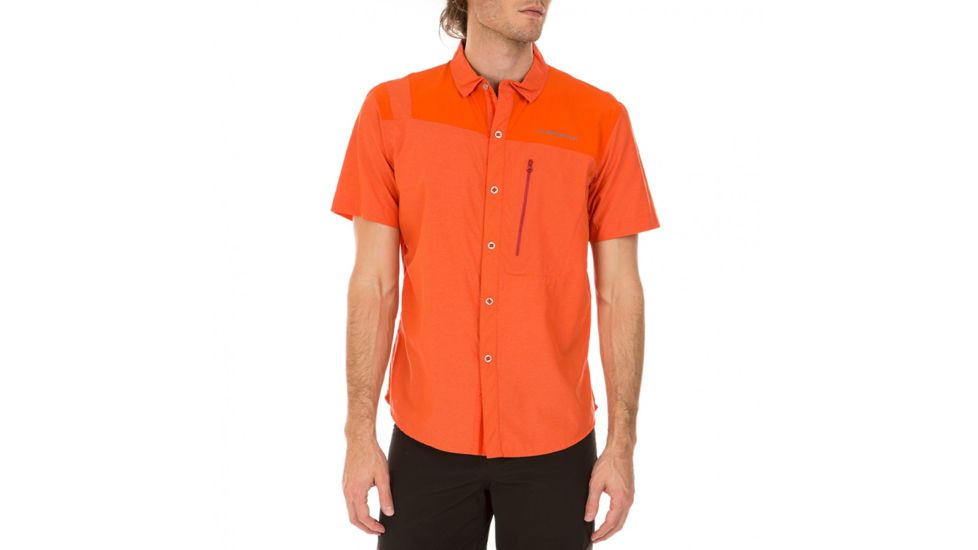 La Sportiva Vector Short Sleeve Shirt - Men's, Cardinal Red/Tangerine, Small, J80-307202-S