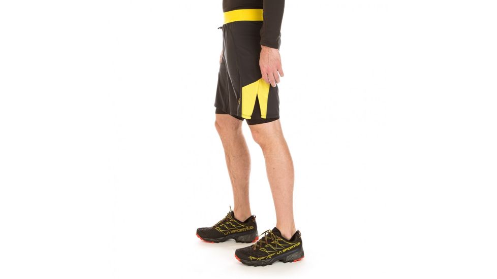 La Sportiva Velox Short - Men's, Black/Yellow, Small J68-999100-S