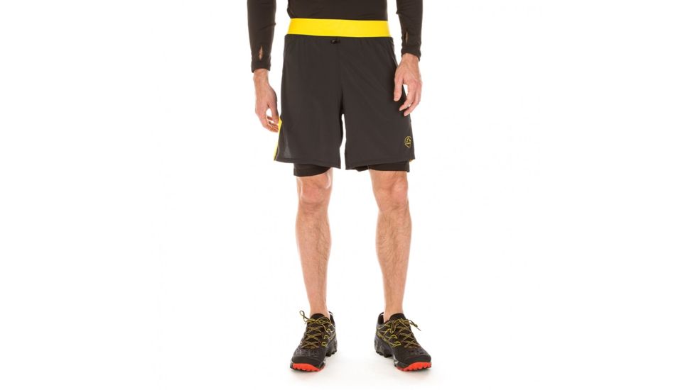 La Sportiva Velox Short - Men's, Black/Yellow, Small J68-999100-S