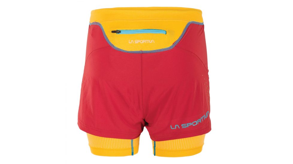 La Sportiva Vibe Short - Women's, Berry/Yellow, Medium K47-303100-M