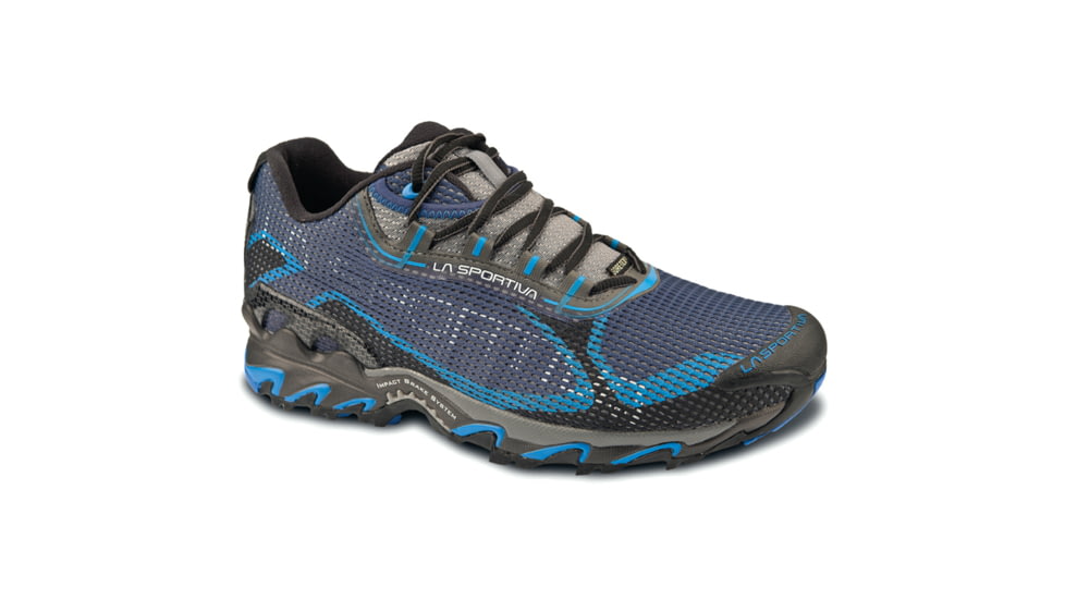 La Sportiva Wildcat 2.0 GTX Trail Running Shoe - Men's-Blue/Black-Medium-43.5