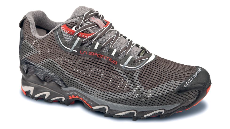 La Sportiva Wildcat 2.0 GTX Trail Running Shoe - Womens-Grey/Red-Medium-38