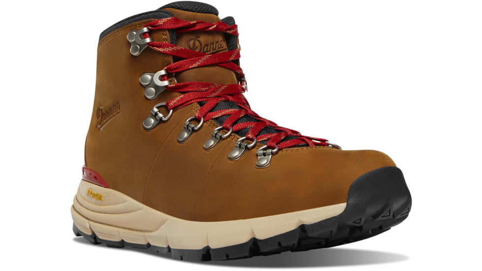 Danner Mountain 600 Leaf 4.5in Grizzly Brown/Rhodo Red GTX - Womens, Brown/Rhodo Red, 9.5, 62303-M-9.5