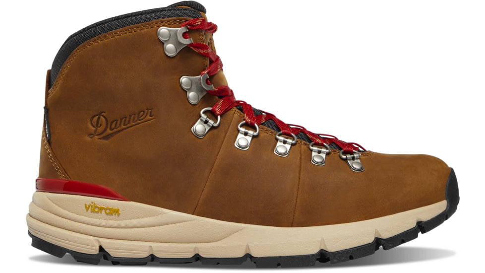 Danner Mountain 600 Leaf 4.5in Grizzly Brown/Rhodo Red GTX - Womens, Brown/Rhodo Red, 9.5, 62303-M-9.5