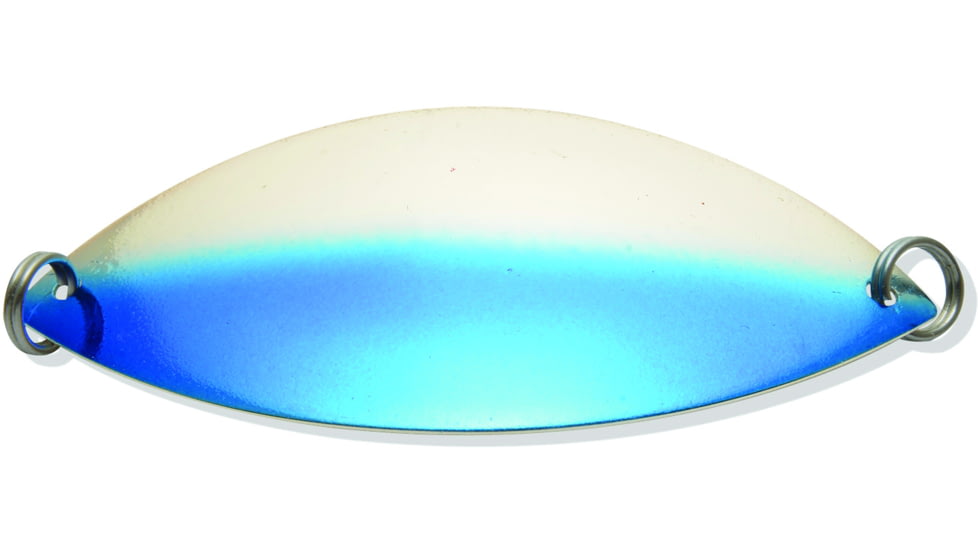 Lake Clear Wabbler Attractor Spoon, #1 3-1/8in No Hook, 1/3oz, Silver/Blue, LCW1SBL-S/BLU